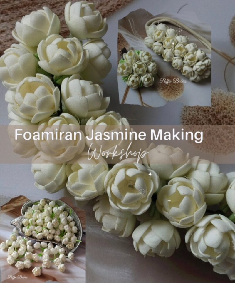 Foamiran Jasmine Making